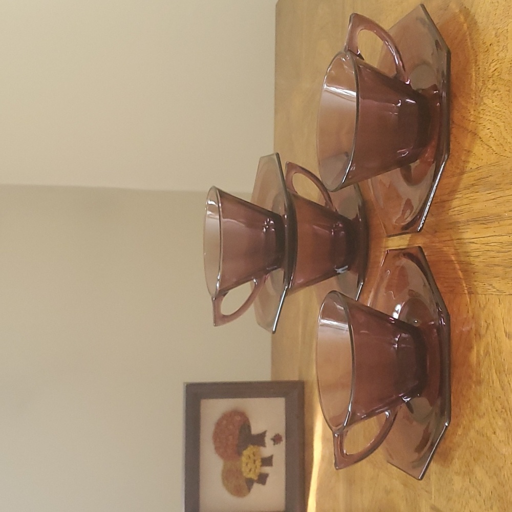 Hazel Atlas Moroccan Cups and Saucers 💜